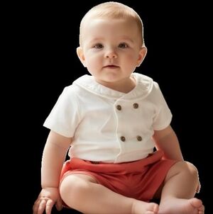 Edgehill Collection Kristin Ellen Hockman Baby Augie Embroidered Sailor Set 12M